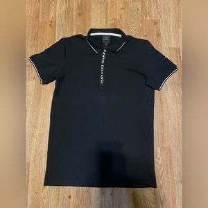 ARMANI EXCHANGE polo with neck zip up.